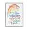 Stupell Industries Somewhere Over the Rainbow With Rainbow in Gray Frame Wall Art